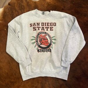 SDSU grey vintage crewneck